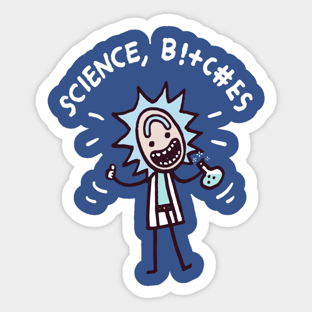 Science bi+c#es Sticker by Walmazan